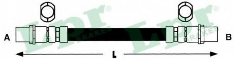 Шланг тормозной LPR 6T46884 (фото 1)