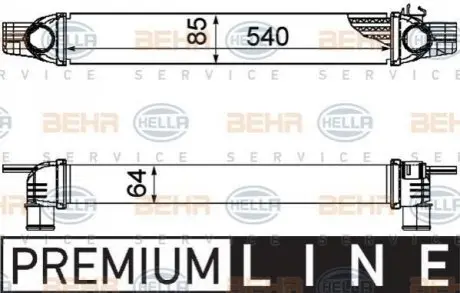 Радіатор наддуву HELLA 8ML 376 746-531
