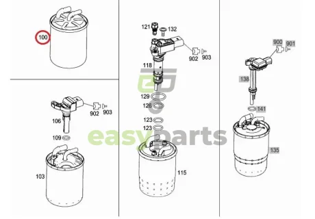 Фільтр паливний MB Sprinter 06-/ Vito 03- MERCEDES-BENZ 6460920501
