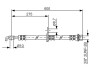 Шланг гальмівний (передній) (L) Toyota Avensis/Corolla 1.4-2.4D 01-08 (L=581mm) BOSCH 1 987 476 246 (фото 1)