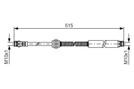 Шланг гальм. CADDY III -15 BOSCH 1 987 481 447