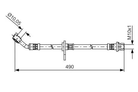 Шланг гальм. задн. прав. HONDA ACCORD 08- BOSCH 1 987 481 521