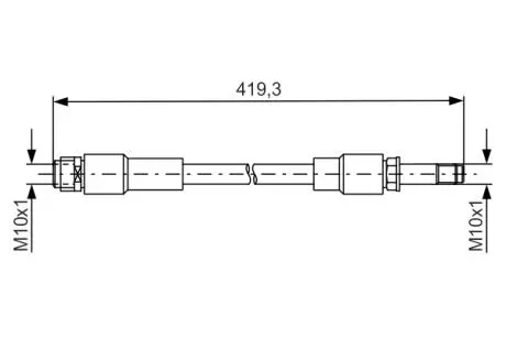 Гальмівний шланг задн. W176, W246, C117 BOSCH 1 987 481 674