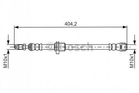 Шланг гальмівний (передній) Mini (F55/F56/F57) 13- (L=360mm) BOSCH 1 987 481 679