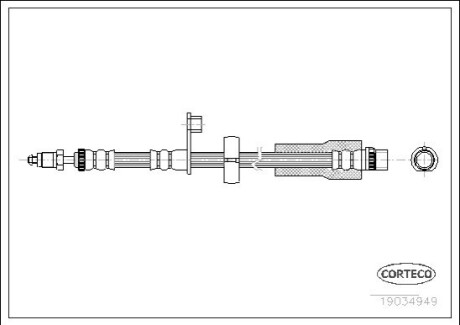 Тормозной шланг CORTECO 19034949