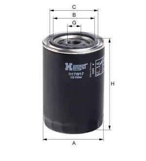 Масляный фильтр HENGST FILTER H17W17 (фото 1)
