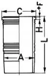 Гільза циліндра KOLBENSCHMIDT 89390110