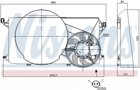 ВЕНТИЛЯТОР FORD NISSENS 85825