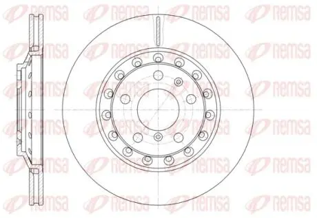 Диск гальмівний зад. 310mm VW Phaeton, Audi A8 02- REMSA 61155.10