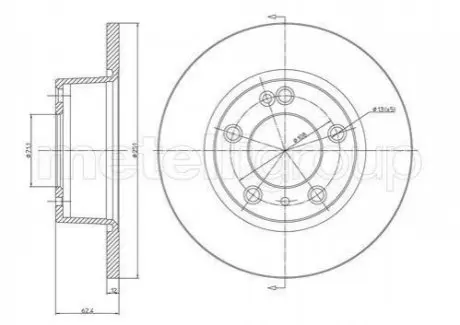 Диск гальмівний Metelli 23-0335