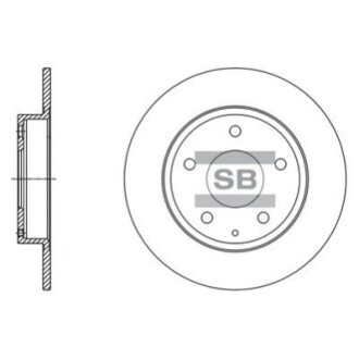 Диск гальмівний Hi-Q (SANGSIN) SD4422