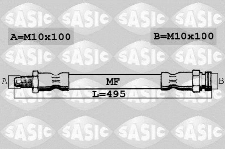 Тормозной шланг SASIC 6600016 (фото 1)