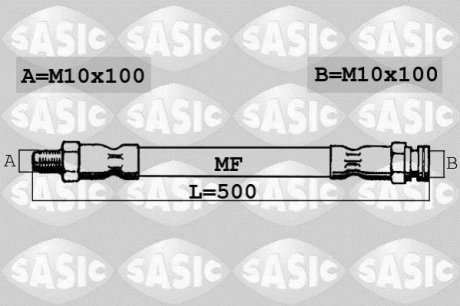 Гальмівний шланг SASIC 6600017 (фото 1)