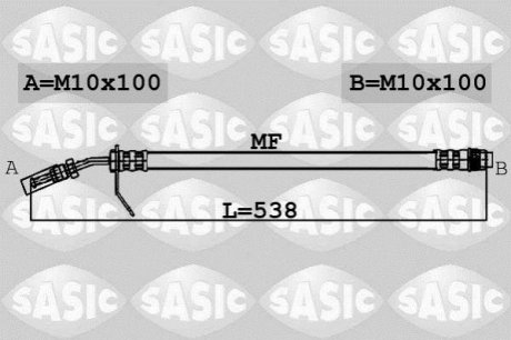 Тормозной шланг SASIC 6604009 (фото 1)