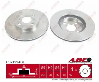 Фото тормозной диск ABE C32129ABE Тормозной диск ABE C32129ABE