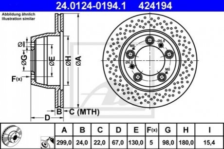 Гальмівний диск ATE 24.0124-0194.1