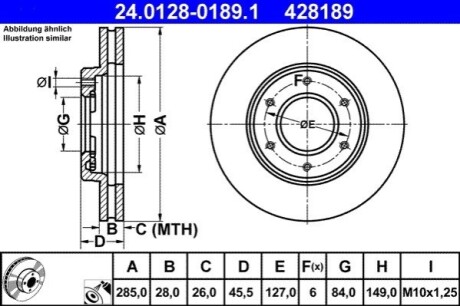 Тормозной диск ATE 24.0128-0189.1