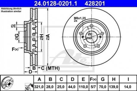 Тормозной диск ATE 24.0128-0201.1 (фото 1)