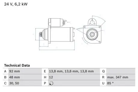 СТАРТЕР 24V BOSCH 0986022980