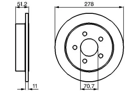 OPEL диск гальмівний задній Sintra 96-99 BOSCH 0 986 478 487