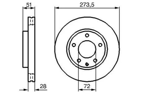 MAZDA диск гальмівний передній XEDOS 2.0-2.5I 94- BOSCH 0 986 479 016