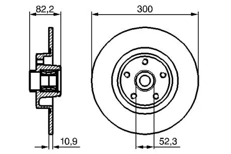 RENAULT диск гальм. задній з підшипником і кільцем ABS Velsatis 02- BOSCH 0 986 479 280
