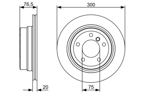 Тормозной диск BOSCH 0 986 479 496 (фото 1)