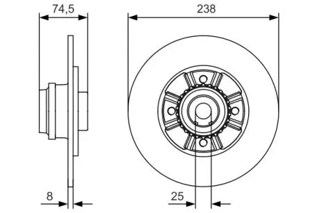 Тормозной диск BOSCH 0 986 479 760