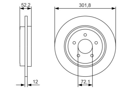 Диск гальмівний BOSCH 0 986 479 A53 (фото 1)