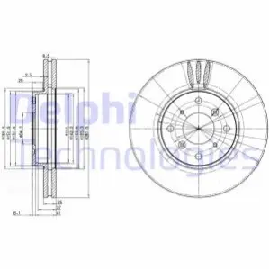Тормозной диск Delphi BG3516
