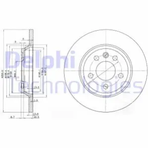 Гальмівний диск Delphi BG3518