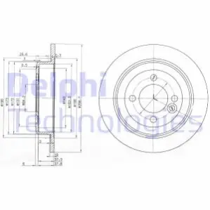 Тормозной диск Delphi BG3662C