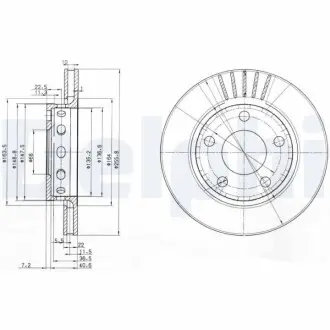 Тормозной диск Delphi BG3785