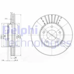 Тормозной диск Delphi BG3816