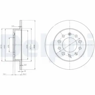 Тормозной диск Delphi BG3862