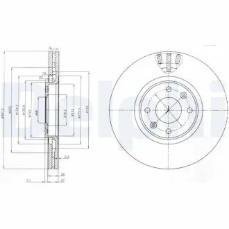 Тормозной диск Delphi BG4002