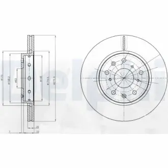 Тормозной диск Delphi BG4208