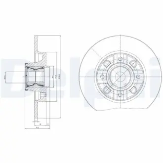 Тормозной диск Delphi BG9116RSC