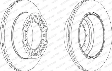 Фото тормозной диск FERODO FCR340A Тормозной диск FERODO FCR340A