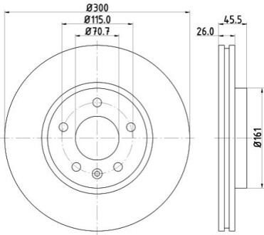 Гальмівний диск HELLA 8DD 355 116-591