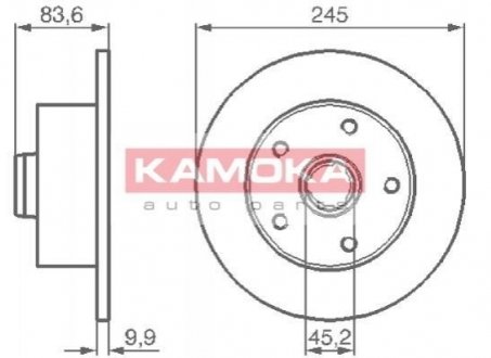 Гальмiвнi диски KAMOKA 1031660 (фото 1)