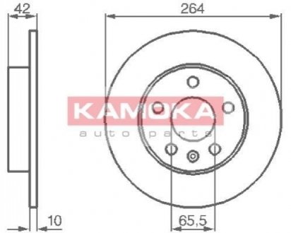 Гальмiвнi диски OPEL ASTRA G 95-05/ASTRA H 04- KAMOKA 1032088