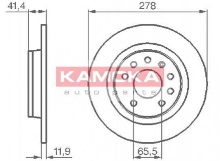 Гальмiвнi диски KAMOKA 1032576 (фото 1)