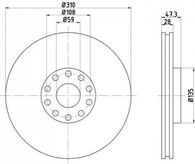 Тормозной диск TEXTAR 92097500 (фото 1)