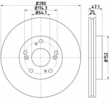 Тормозной диск TEXTAR 92252503 (фото 1)