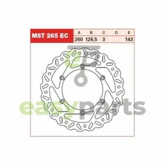 Фото тормозной диск TRW MST265EC Тормозной диск TRW MST265EC