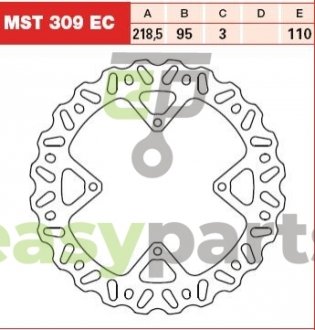 Тормозной диск TRW MST309EC