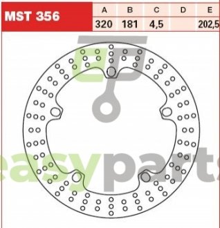 Тормозной диск TRW MST356