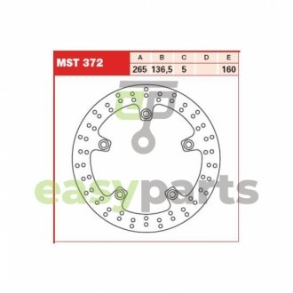 Тормозной диск TRW MST372