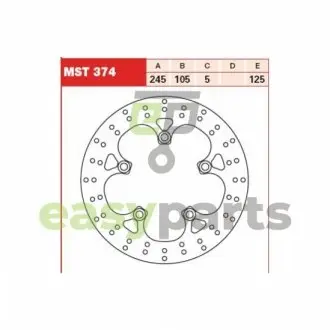 Фото тормозной диск TRW MST374 Тормозной диск TRW MST374